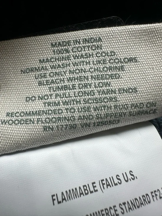 Casaluna Textured Bath Mat Rainstorm Blue Rug - Picture 7 of 8